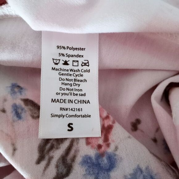 LULAROE PINK & IVORY STRIPE FLORAL DRESS SZ.S EUC - Picture 8 of 8